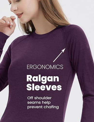 Image of Iguana Womens 100% Merino Wool Base Layer Sets for Ski Lightweight Thermal Underwear
