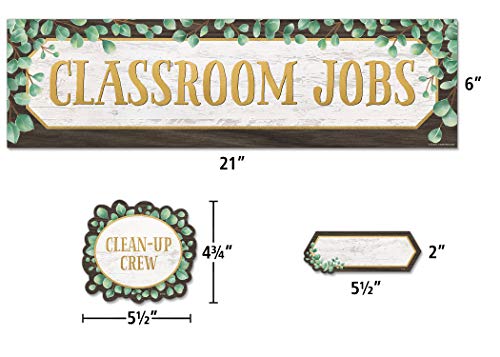 Image of Teacher Created Resources Eucalyptus Classroom Jobs Mini Bulletin Board (TCR8453)