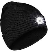 Deilin LED Mütze mit Licht,Beleuchtete Mütze Aufladbar USB für Männer und Frauen, Einstellbare He...