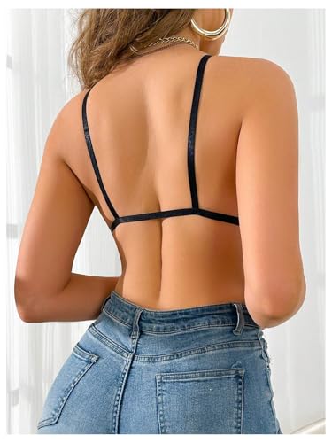 Image of SHENHE Women's Lace Front Closure Y Back Bra Padded Triangle Racerback Bralette Wireless Bra