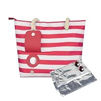 RZJZGZ Sac à Vin avec Distributeur de Boissons - Portable en Toile avec Compartiment Isotherme