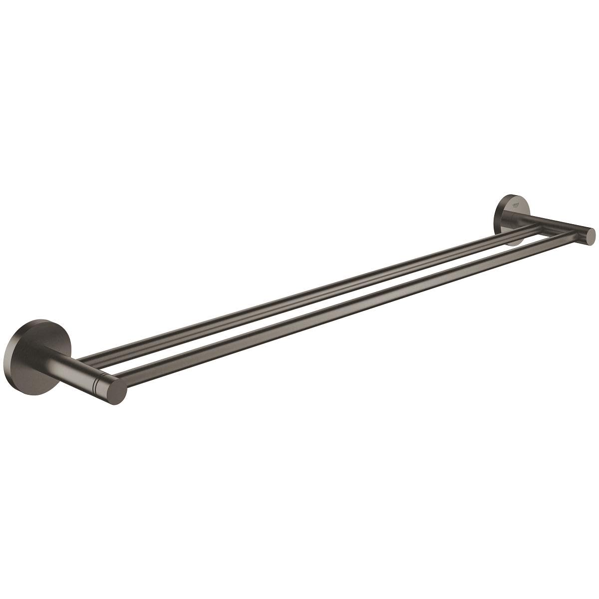 Grohe Essentials - Barra de soporte para toalla doble 600mm Brushed Hard Graphite