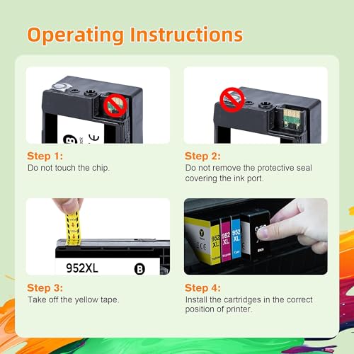 Image of 936XL Ink Cartridge Combo Pack Compatible | Black, Cyan, Magenta, Yellow (4-Pack) | Works with HP OfficeJet Pro 9125e, 9120e, 9135e, 9120, 9130, Wide Format 9730