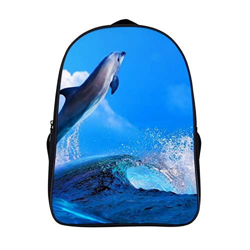 Sac à dos 3D Cool Dauphin grand volume 40x28x16cm ultra résistant