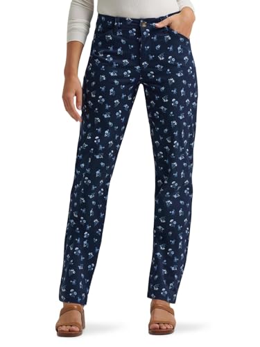 Lee Women's Legendary Chino Pant, Mood Indigo Floral, 8 Short - image 1
