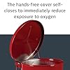 Justrite 6 Gallon Galvanized Steel Oily Waste Can, 16" x 12" Metal Oil Rag Safety Can With Foot Operated Self-Closing Lid for Oil Rag Disposal, Made in the USA, Red, 09100 #4