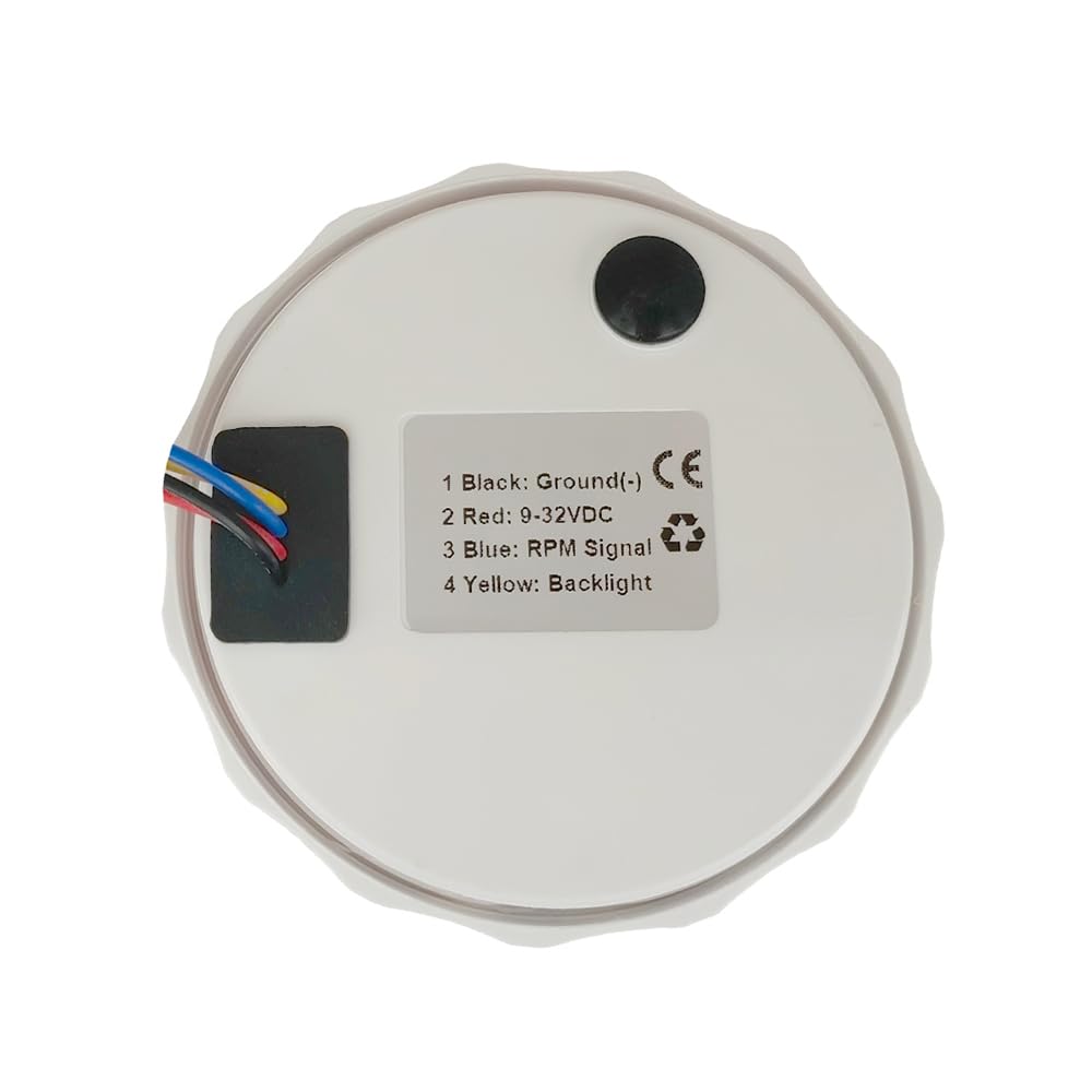ELING 80 mm Drehzahlmesser 0–7000 U/min mit LCD-Betriebsstundenzähler und Hintergrundbeleuchtung für SUVs und Lkws