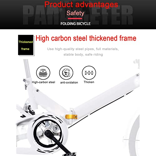BaiHogi Profi-Rennrad, Faltendes Fahrrad, 20-Zoll-Fahrrad for Erwachsene, Frauen Licht Arbeit Erwachsene Ultraleichte Variable Geschwindigkeit Tragbare Erwachsene Kleiner Student Männlich Fahrrad Falt – Bild 3