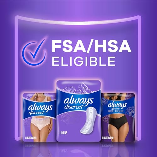 Always Discreet Incontinence Panty Liners for Women with Bladder Leaks, Size 2, Very Light Absorbency, Long Length, 111 CT x 2 Packs (222 Total Count) (Packaging May Vary)