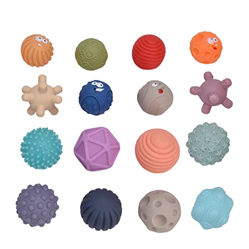 Bola sensorial para bebês, colorida, educacional, massagem atraente, alívio do estresse, brinquedos