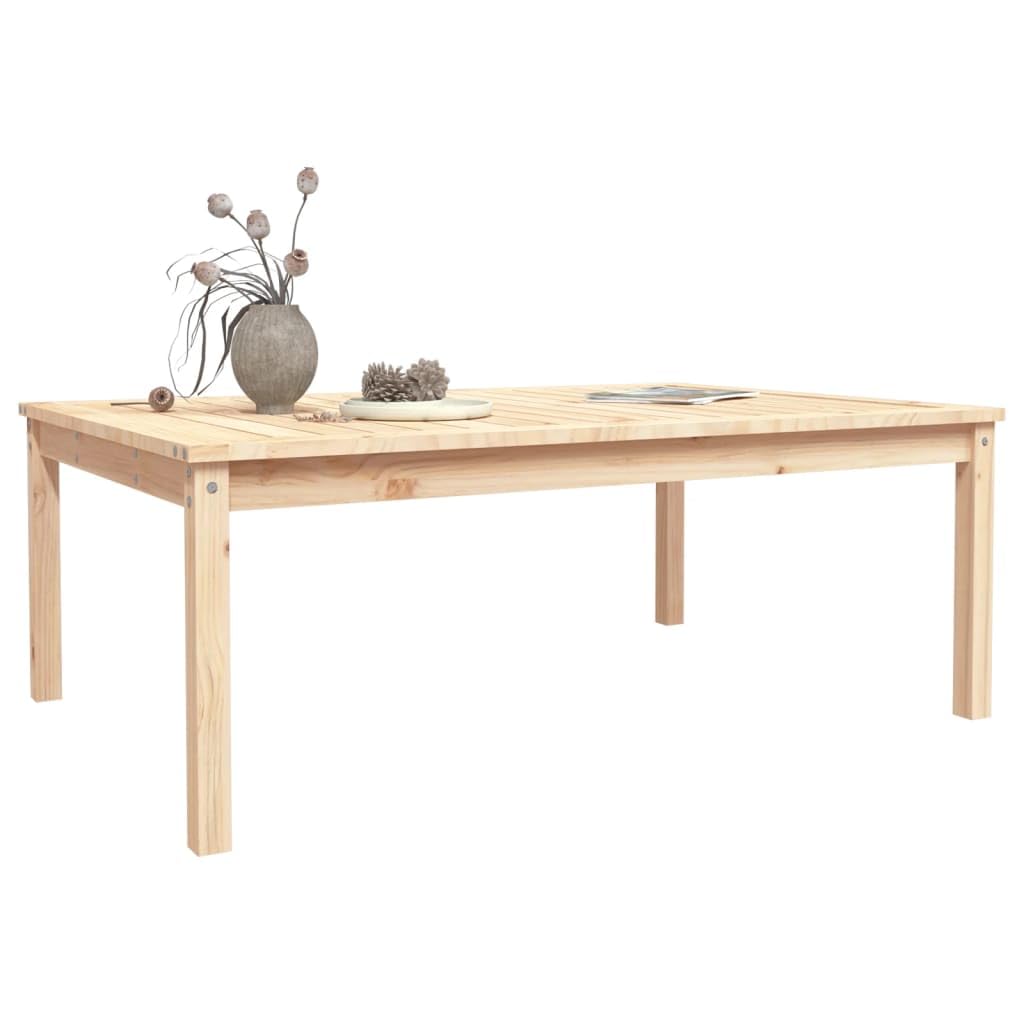 Stół ogrodowy 121 x 82,5 x 45 cm lite drewno sosnowe | Stabilny blat stołu, stabilna rama drewniana, na taras i do ogrodu, w zestawie instrukcja montażu
