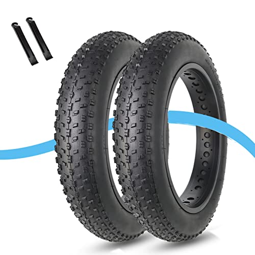 Mohegia Fat Tires 26 X 4.0 Inch,Folding Electric Fat Bike Tires,Compatible Wide Mountain Snow Bicycle (2 Pack) #TOP5