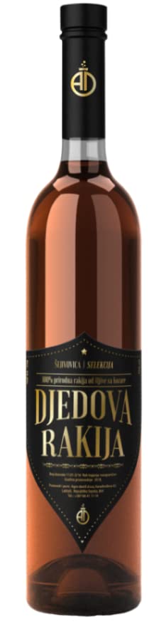 DJEDOVA RAKIJA 0,75l 39% alc. | Sorgfältig ausgewählte Pflaumenfrüchte, ohne Zuckerzusatz, ergeben 100% natürlichen Brandy