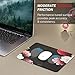 MROCO Mouse Pad [30% Larger] with Anti-fray Stitching, Premium-Textured & Waterproof Computer Mousepad with Non-Slip Rubber Base, Gaming Mouse Mat for Laptop, Office & Home, Black Flower