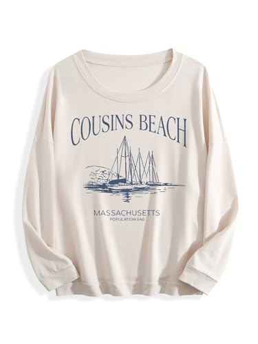 Cousins Beach Shirt Coastal Vacation Sweatshirt Novelty Crewneck Tops For Women Men