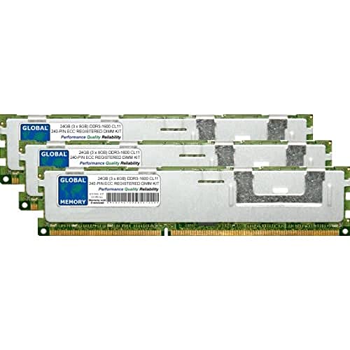 RAM DDR3 1600MHz 24Go PC3-12800 ECC Enregistré RDIMM 240-PIN pour carte mère serveur