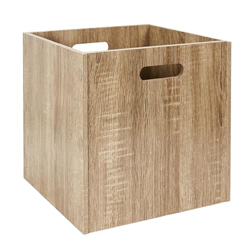 HOME DECO FACTORY, HD0257, Cubo di Archiviazione 30X30 cm in Legno, Polivalenza, design funzionale, adattabilità, estetica e discrezione