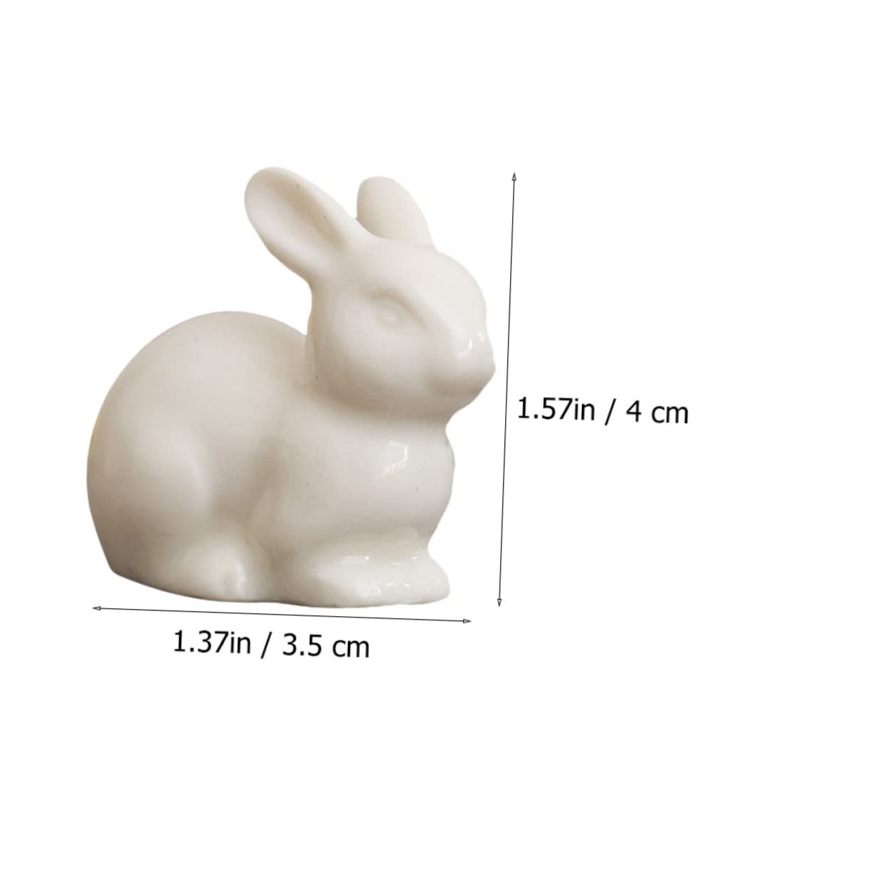 Toyvian 3 Sätze Weißes Kaninchen Dekoration Teiliges Keramik Ornamente Für Niedliche Hasenfiguren Für Moos Landschaft Deko Für Garten Und Wohnräume 5 Stücke * 3