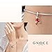 GNOCE Fashionable Lipstick & Sunglasses Pendant Charms Sterling Silver Dangle Charms Bead Fit Bracelet/Necklace For Mother's Day Gift (Lipstick & Sunglasses)