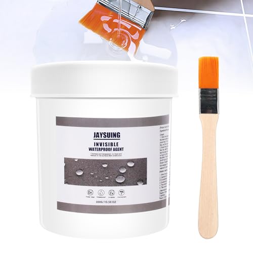 300g Unsichtbares Wasserdichtes Dichtungsmittel, Transparentes Beschichtungsmittel, Dichtmittel Gegen Auslaufen, Dichtstoff Emulsion, Anti Leck Dichtmasse mit Pinsel für Badezimmer Toilette