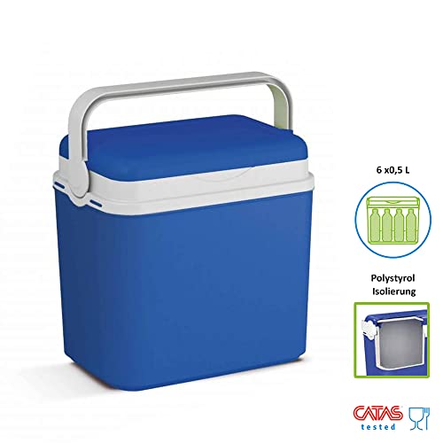 Passive Kühlbox aus Kunststoff mit Polystyrol-Isolierung (10 L, Blau) – Ansicht 2