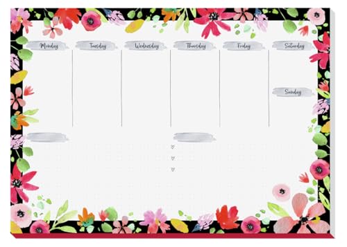 SIGEL Js200 Sous-Main Papier, Agenda Semainier, A3, Multicolore, 30 Feuilles - Jolie