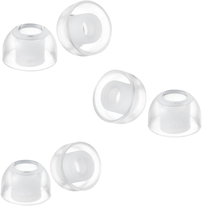 AZLA SednaEarfit Crystal for Galaxy Buds 2 Pro, Clear Pearl Earbud Tips, Noise Canceling Earbuds Replacement Tips (S/MS/M)