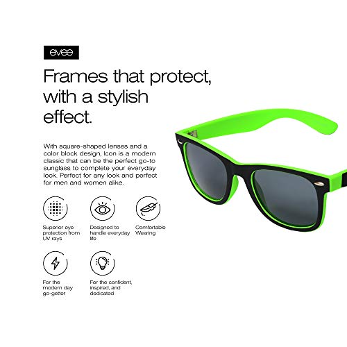 EVEE Unisex Iconic RUBBERIZED UNISEX SQUARE POLARIZED SUNGLASSES (ICON)4