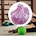 KiBcsLic Rhythmic Gymnastic Ball Bag Protection Cover Nylon with Drawstring Portable for Dance Practice Competition Gymnasts Athlete, Pink