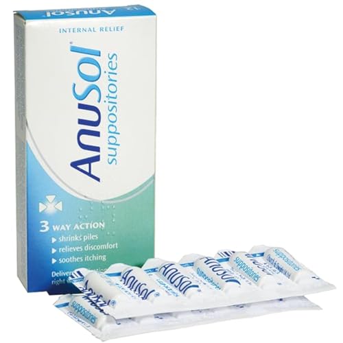 Anusol Suppositories – For Haemorrhoids & Related Conditions – Proven Formula Shrinks Piles, Relieves Discomfort & Soothes Itching – 24-Pack