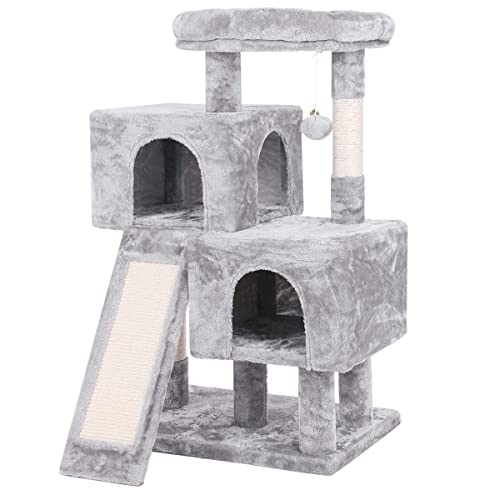 Bewishome Large Cat Tree Condo Bundle With Cat Tower With Scratching Board Perches Houses Cat Furniture Kitty Activity Center Kitten Play House Mmj05G10G #TOP4