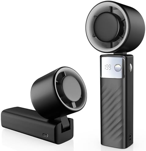 Portable Handheld Turbo Fan - Foldable Mini Fan with Air Turbo Te...