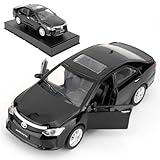WAKAKAC Toy Car Compatible for 1：32 Camry Model Car, Pull Back Diecast Collectible Car with Sounds＆Lights for Kids Boys Girls and Adults, Gift Black