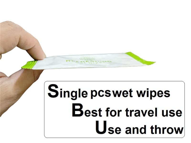 Dhwani Enterprise Cotton Face Cleaning Wet Wipes Tissue Paper Makeup Remover Facial Wash Napkin Face Wipes Disposable Multi-Purpose for Men and Women 50 PCS LEMON - Image 3