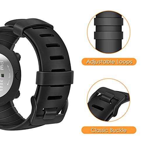 Pulseira de relógio Fintie compatível com núcleo Suunto, pulseira de substituição de acessórios de b