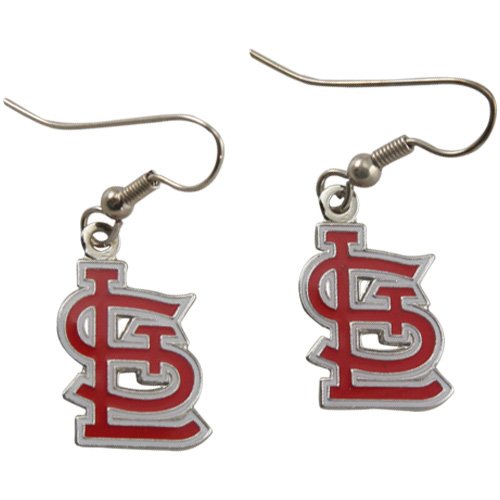 St Louis Cardinals J-Hook Logo Dangle Earrings