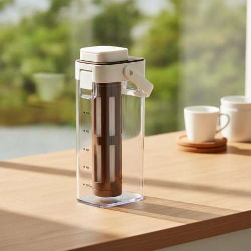 Image of Airtight Cold Brew Coffee Maker Fine-Mesh Cold Brew Pitcher, White