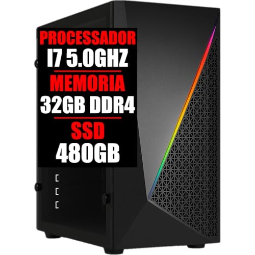 PC GAMER CORE I7 10 GERAÇÃO 5.0GHZ, 32GB DDR4, SSD 480GB (8GB DDR4