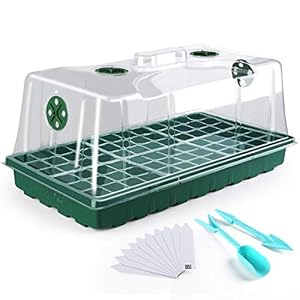 MIXC 5-Pack Strong Seed Starter Trays with Humidity Dome Plant Growing Tray Germination Seed Starting kit for…