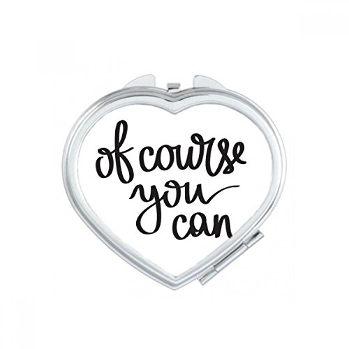 Miroir compact coeur avec impression multicolore durable - 2