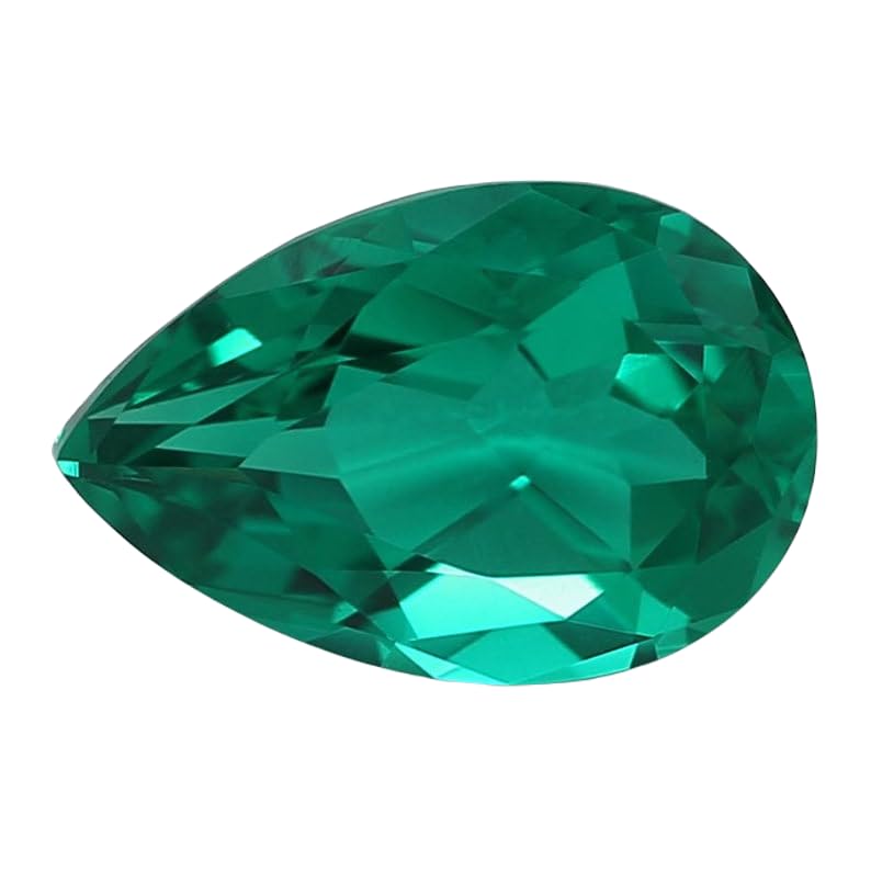 Émeraude naturelle 5x3mm pierre précieuse poire pour fabrication bijoux et bague