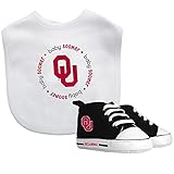 Baby Fanatic Ncaa Legacy Infant Gift Set, Oklahoma Sooners, 2Piece Set (Bib & PRE-Walkers)