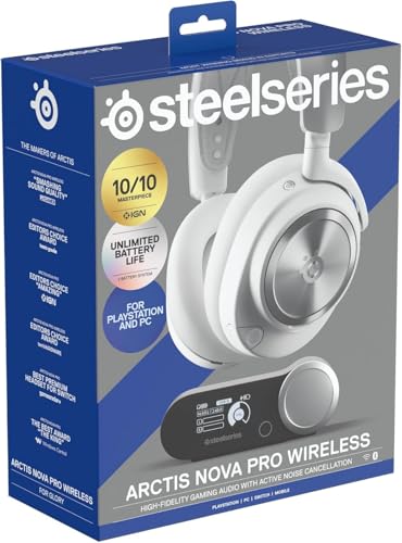 undefined SteelSeries ゲーミングヘッドセット ヘッドホン Arctis Nova Pro Wireless PS White 軽量 無線 ワイヤレス PS用 密閉型 ハイレゾ アクティブノイズキャンセリング搭載 Hi-Fiサウンド PC/PS 5/4/Switch2/Switch/スマートフォン対応 61526 ホワイト 調整可能 の商品画像 17