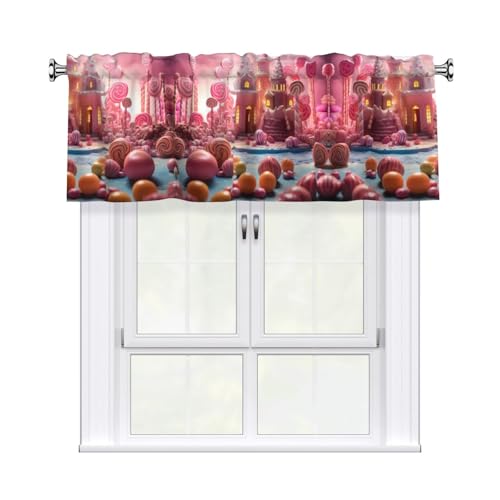 WZYCWB Sweets Cortinas opacas estampadas de 54 x 18 pulgadas para dormitorios y salas de estar