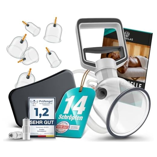 KURGLAS Professional Cupping Therapy Set [14 Cups] - Cupping Therapy Sets with Vacuum Pump & Fascia Scraper - Cupping Set Massage Therapy Cups - Cupping Kit with e-Book - Massage Cups for Cupping