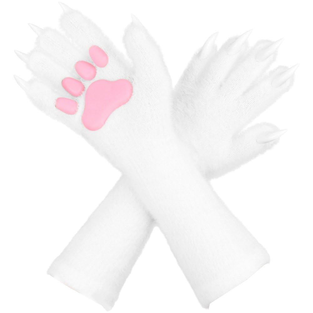 Guantes de pata de animal con garras de colores y mitones flexibles para fiestas de disfraces