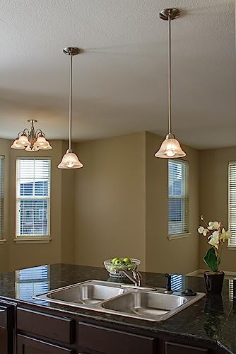 Design House 511634 Millbridge Traditional 1-Light Indoor Dimmable Mini Pendant With Alabaster Glass Shade For Kitchen Island Bar thumb #5