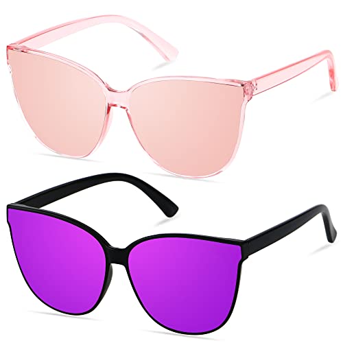 LYZOIT Oversized Cat Eye Sunglasses for Women Big Large Cateye
