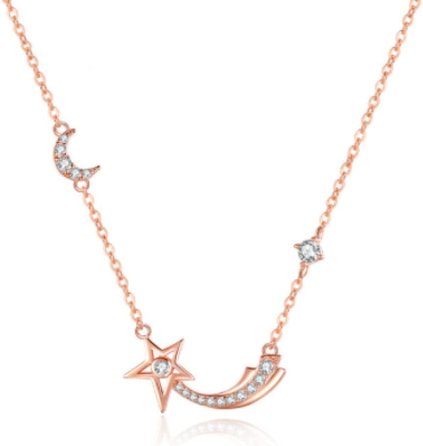 Collier en or rose pour femmes S925 contre les irritations de la peau