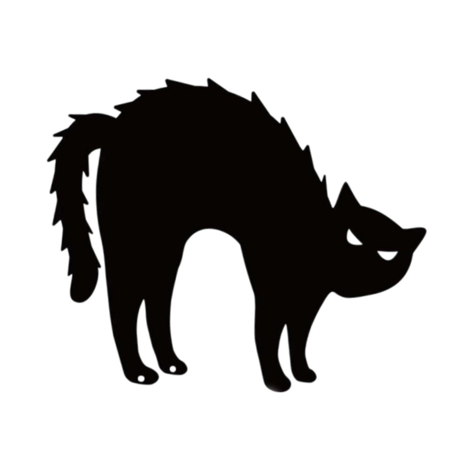 Black Cat Yard Sign Ornament Decor for Courtyard Porch Party Props Style A-image-4